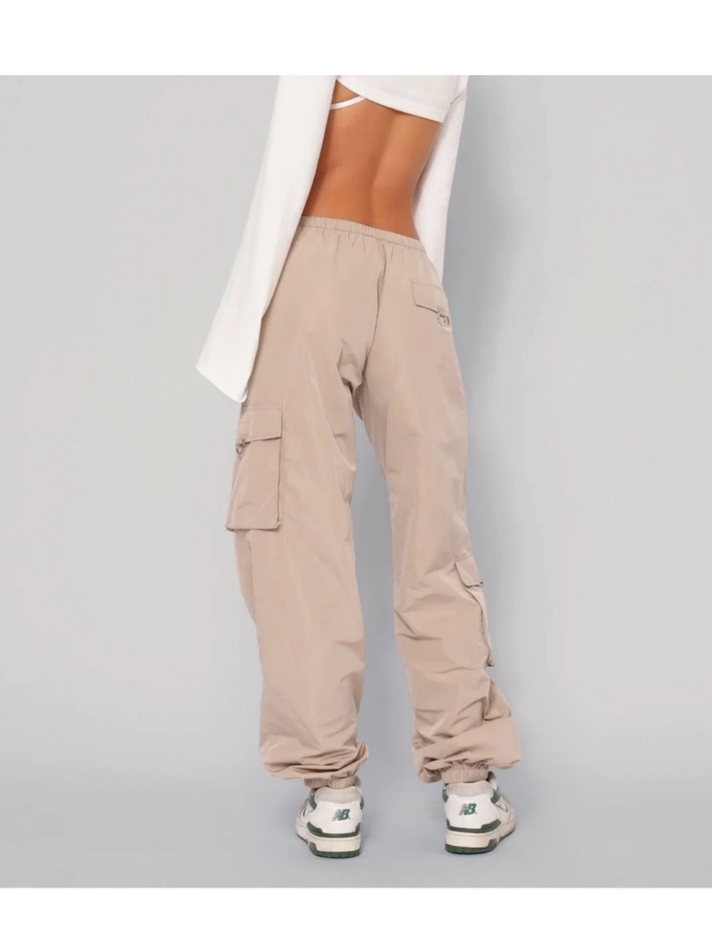 Tiger Mist Neutral Tan Cargo Joggers - Picture 4 of 4
